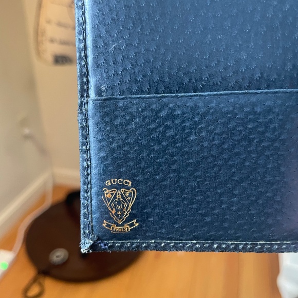 Vintage GUCCI Blue Red Stripe SherryLine Trifold Wallet - Picture 5 of 9